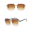 Zonnebril JETSET DUBAI - UV 400 - oranje / bruin / transparant - Glazen vierkante bril - Normaal Model - Shades - Unisex Heren 