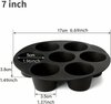 Airfryer Siliconen Mini Cupcake bakvorm - 17CM - Zwart - 7 cupcakes in 1 vorm - Mini cupcakes - Kleine cupcakes