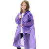 Regenjas  / Poncho voor kids DRUPPIE  - Paars - One Size - Unisex - Met Drukknopen en Capuchon - Kinder Regenjas/ EVA - Lichtge