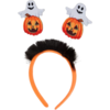 Halloween Diadeem &ndash; Oranje / Wit &ndash; Met 2 Pompoenen &amp; Spookjes &ndash; Stoffen Haarband &ndash; Sfeervolle Feest