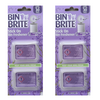 Bin Brite stick-on vuilnisbak verfrisser - Lavendel - Paars - Lavender Mist Scent - Stick On Bin Fresh - Set van 2 pakjes