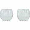Theelichthouders Crystal - Wit - Glas - Set van 2 - Waxinelichthouder &ndash; Waxinelicht &ndash; Gezellig &ndash; Sfeer &ndash; Kerst &ndash; Fees