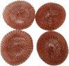 Schoonmaak spons - Ros&eacute; Goud - Metaal - &oslash; 10 cm - 4 Stuks - Schoonmaak - Schoonmaken - Sponsje - Sponzen