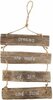 Houten hanger dreams - Bruin / Wit - Hout - 20 x 17,5 cm