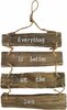Houten hanger everything is better - Bruin / Wit - Hout - 20 x 17,5 cm