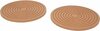 Design Pannenonderzetters - Bruin - Kruk - Rond - Set van 2 - Bescherm je tafel tegen hitte &amp; kringen - Pannen - Onderzette