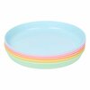 Set van 6 kunststof bordjes in pastelkleuren 1