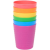 Kinderbekers REGGIE - Multicolor - Kunststof - 6 stuks - Kampeer bekers - Campingbekers - Picknicken 