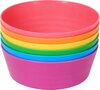 Kinder snack bakjes REGGIE - Multicolor- Kommen - &Oslash;12 cm - 6 stuks - Camping - Feest - Multicolor - Kunststof
