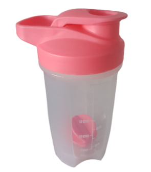 Shaker Fles Met Blender Bal - Roze - Kunststof - 500 ml