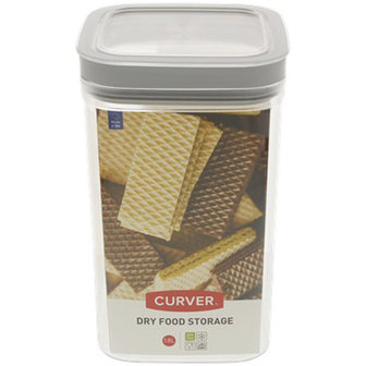 Curver vershouddoos 1.8L - Transparant / Grijs - Kunststof - 10 x 10 x 19.5 cm - Maat M - BPA Free