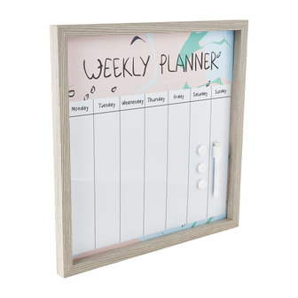 Weekplanner Memobord incl. magneet & Marker VERONICA - 43 x cm - Red Hart | All You Is Low Prices