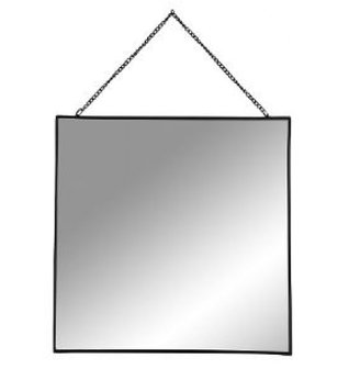 Spiegel ketting NOA - Zwart - Metaal 30 x 30 cm - Vierkant - Red Hart | All Need Low Prices