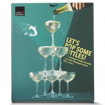 Royal Leerdam - Let&#039;s Pop set champagne glazen - Transparant - Set van 10