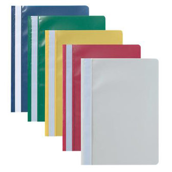 Snelhechtermappen A4 Kleurenassortiment - Multicolor - Transparante - Polypropyleen - 22 x 31 cm - Set van 5