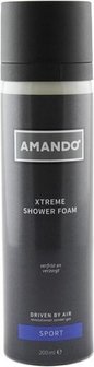 Amando Sport Shower Foam - Zwart / Blauw -  200 ml