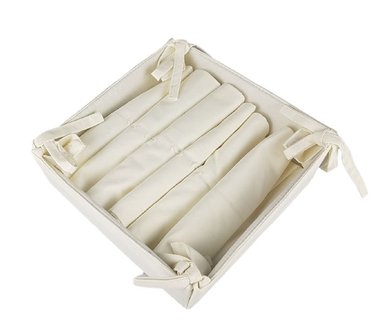 Broodmand met 6 servetten EELCO - Wit - Katoen / Polyester - 21 x 21 x 7 cm
