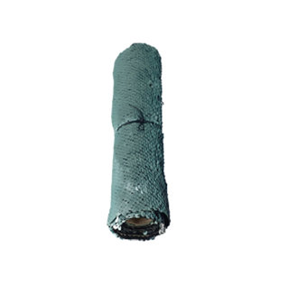 Tafelloper met pailletten AURORA - Blauwgroen / Zilver - Sequin - 25 x 125 cm - Dubbelzijdig