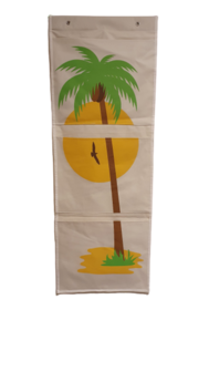 Wandorganizer Palmboom - Beige / Groen - 36.5 x 97 cm - Rechthoek