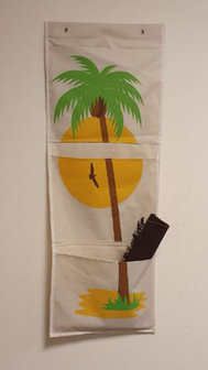 Wandorganizer Palmboom - Beige / Groen - 36.5 x 97 cm - Rechthoek-1
