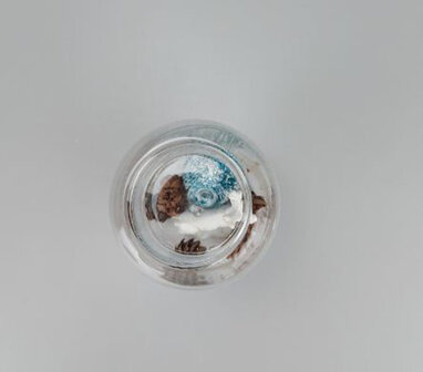 Mini Stolp - Rendier - Wit / Groen - Keramiek / Glas - &Oslash; 7 x 15 cm-2