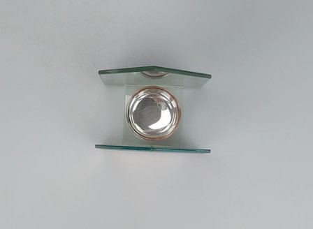 Theelichthouder huis FLEUR - Brons - Metaal / Glas - 25 x 25 x 21,5 cm-1