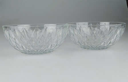 Kom ELJA - Transparant - Glas - &Oslash; 20 x 10 cm - Rond - Relief-1