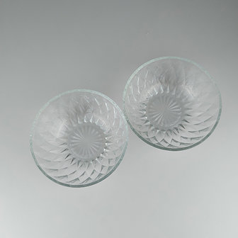 Kom ELJA - Transparant - Glas - &Oslash; 20 x 10 cm - Rond - Relief-2