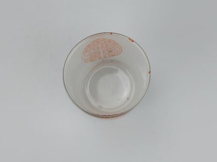  Theelichthouder BRENDA - Wit / Goud - Glas - &Oslash; 7 x h 8 cm-1