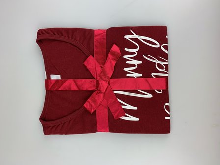 Kerst shirt - Donker Rood - Vrouw - Small-1
