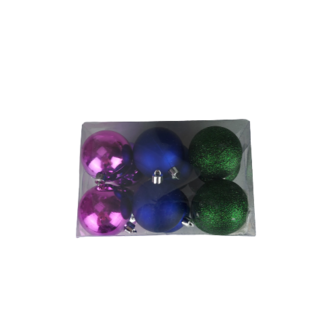 Kerstballen - Set van 12 - Multicolor - Medium
