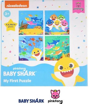 Baby Shark - Baby Shark puzzel - Vier in een - Puzzel - My First Puzzle - Vanaf 3 jaar - 4 puzzels - Doo Doo - Nickelodeon
