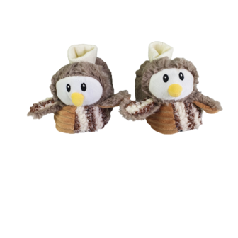 Pantoffel Pinguin - Bruin / Wit - Maat 27 / 28