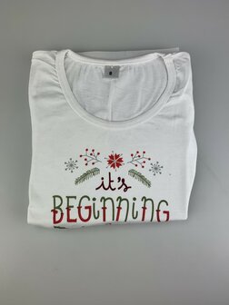 Kerst shirt - It&#039;s beginning to look a lot like Christmas - Wit - Maat XL-1