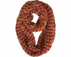 Loop Sjaal RITA - Rood / Multicolor - Dames - Acryl / Polyester - Ronde sjaal 