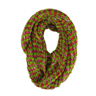 Loop Sjaal RITA - Groen / Multicolor - Dames - Acryl
