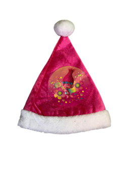 Kerstmuts Trolls - Roze - Polyester - l 28 x h 35 cm