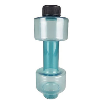 Dumbell Waterfles / Bidon - Blauw - &Oslash; 9 x h 20 cm - 350 ml