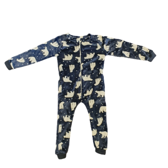 Onesie / Pyjama / Pyjamapak IJsberen print - Donker blauw / Wit - Polyester - Maat 105 - Unisex
