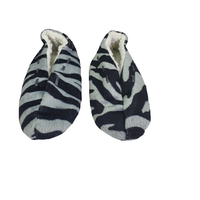 Laag model zebra print pantoffels - Grijs / zwart - Maat 37 -2