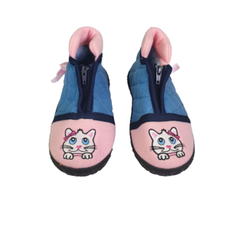 Pantoffel schoenen met strik - Roze / Blauw - Maat 26 -3