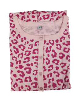 Onesie / Pyjama / Pyjamapak met Panter print - Roze - Polyester - Maat M - Vrouw -2