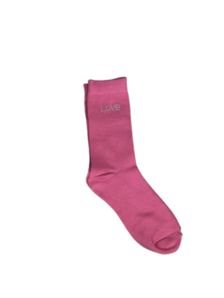 Sokken hartjes / love - Roze / Lichtblauw - Maat 27 / 30 - Set van 2 - Fashion Socks-3