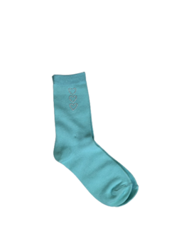 Sokken hartjes / love - Roze / Lichtblauw - Maat 35 / 38 - Set van 2 - Fashion Socks -2