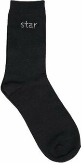 Sokken Star - Grijs / Zwart - Maat 31 / 34 - Set van 2 - Fashion Socks -2