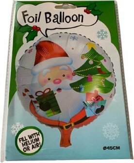 Folieballon - Kerstman met kerstboom - ⌀ 45 cm
