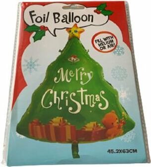 Folieballon - Kerstboom Merry Christmas - 45,2 x 63 cm