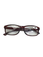 Leesbril / Bril Met een brede rand - Transparant / Paars / Rood - Kunststof / Glas - Sterkte +1.50