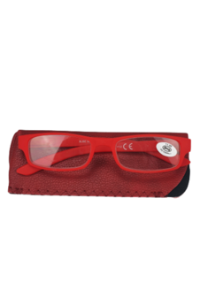Leesbril - Bril Rood Mat - Rood - Kunststof / Glas - Sterkte +2.50