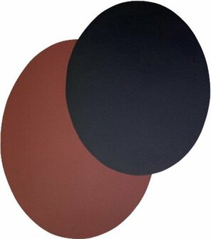 Placemat Kunstleer NOAH - Dubbelzijdig Rood / Zwart - Kunstleer - 33 x 45 cm - Set Van 2